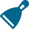 Close-up of a paintbrush and roller for home renovation projects.